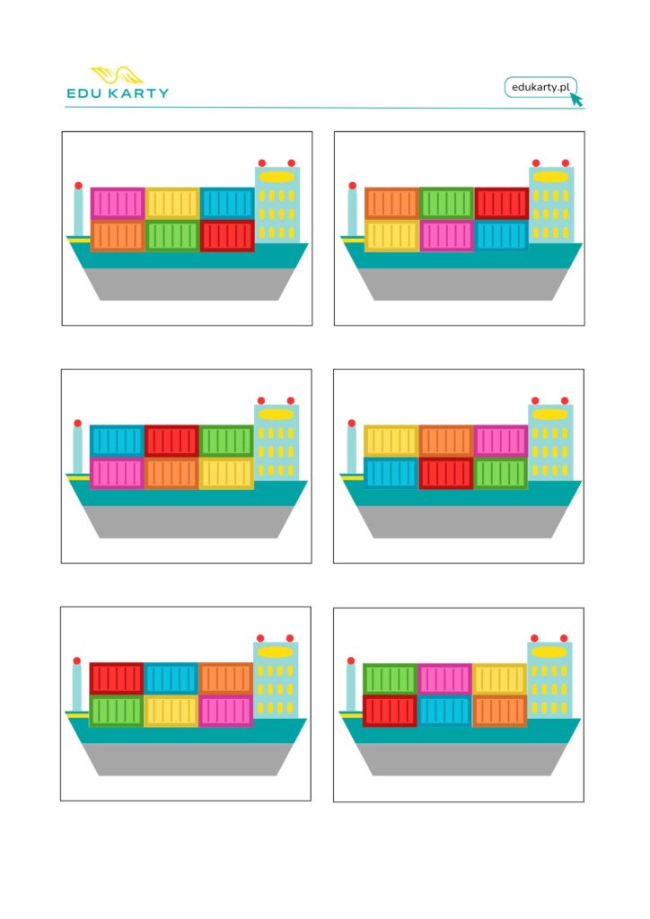statek z kontenerami kodowanie