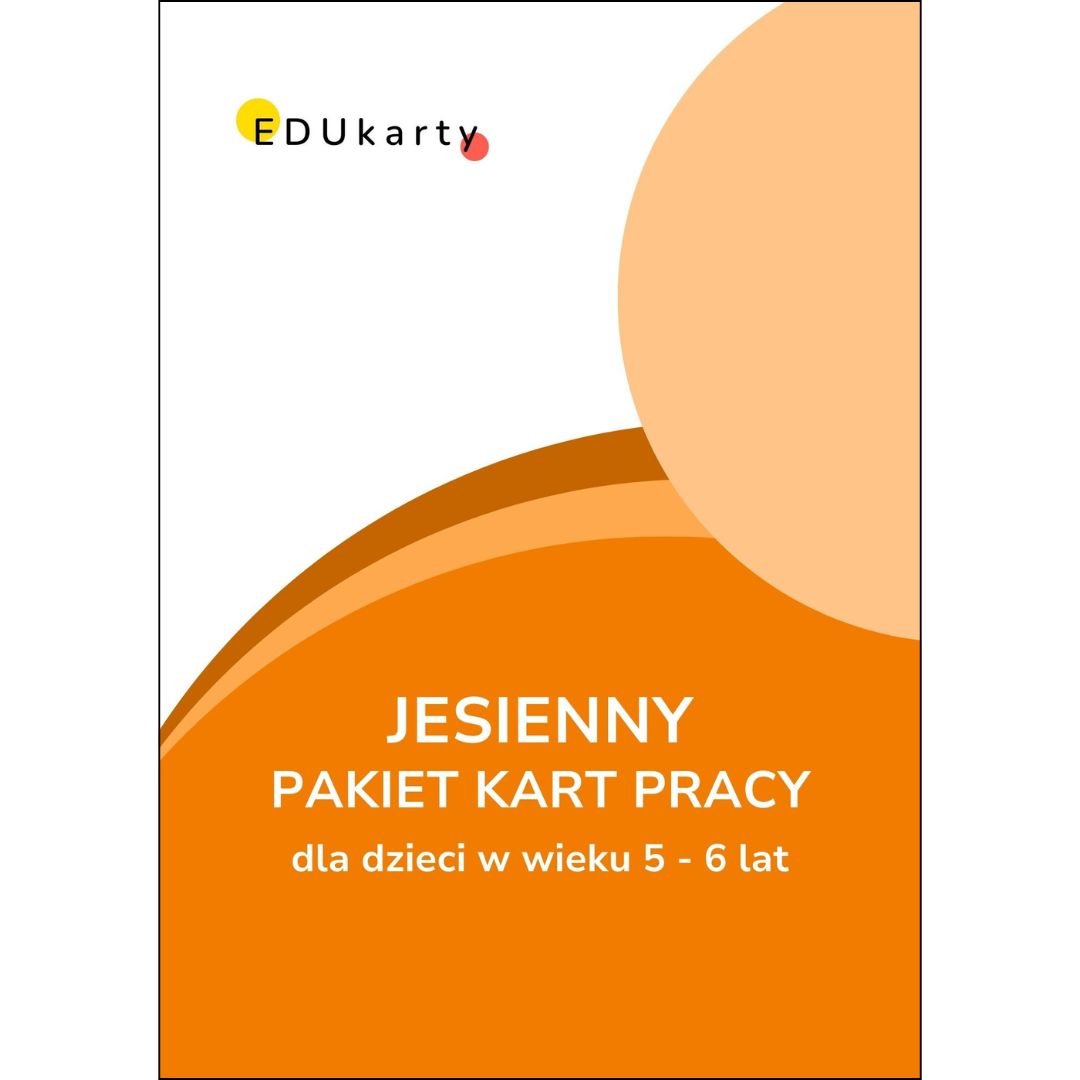 jesienny pakiet kart pracy dla dzieci w wieku 5-6 lat