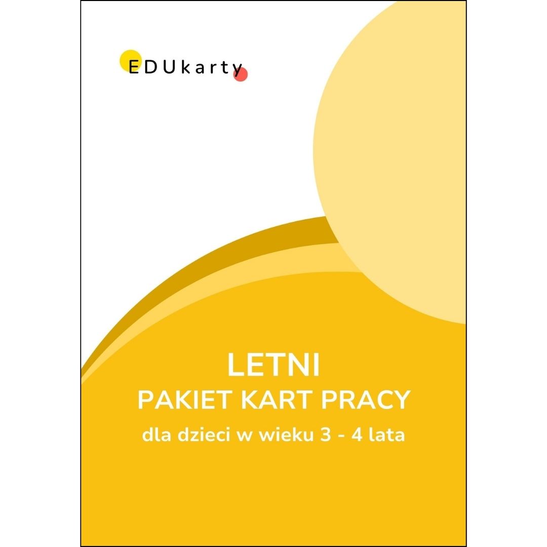 letni pakiet kart pracy dla dzieci w wieku 3-4 lata