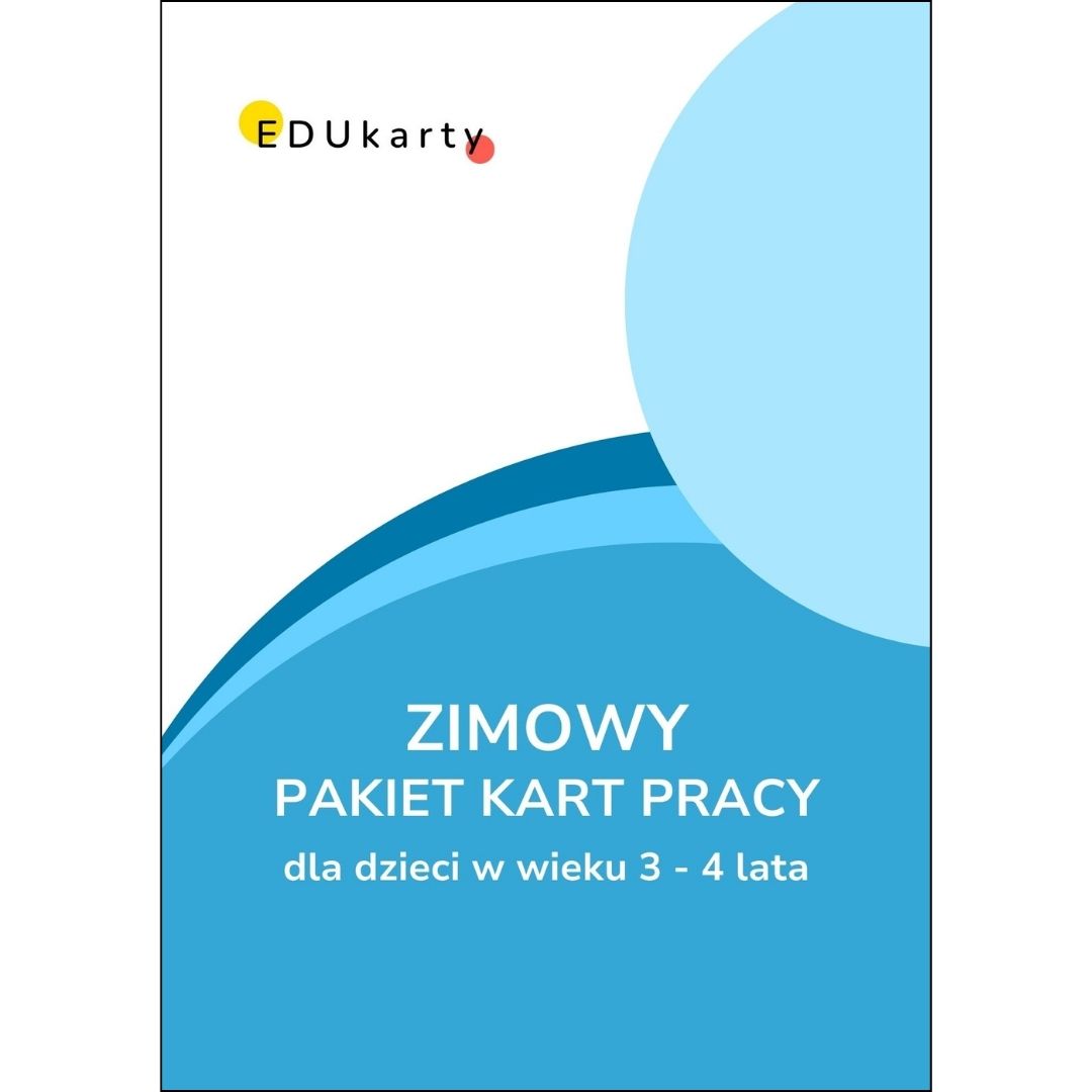 zimowy pakiet kart pracy dla dzieci w wieku 3-4 lata