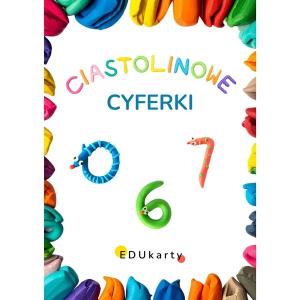 karty ciastolina cyfry przedszkolak ciastolinowe cyferki
