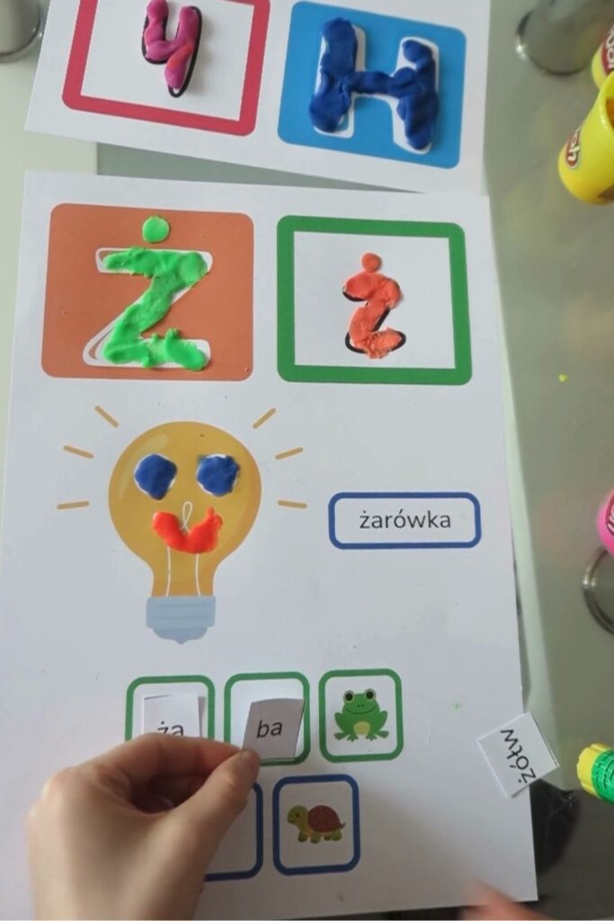 ciastolina litery dla przedszkolaka 1