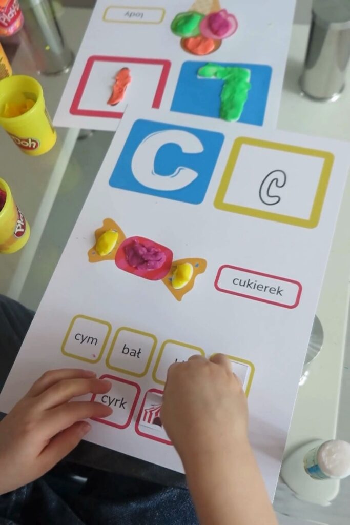 ciastolina litery dla przedszkolaka 2
