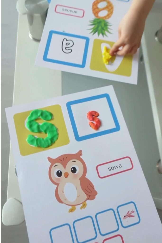 ciastolina litery dla przedszkolaka 3